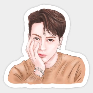 "Gaze of a King" - Digital Fanart of Jackson Wang from GOT7 with a powerful gaze Sticker